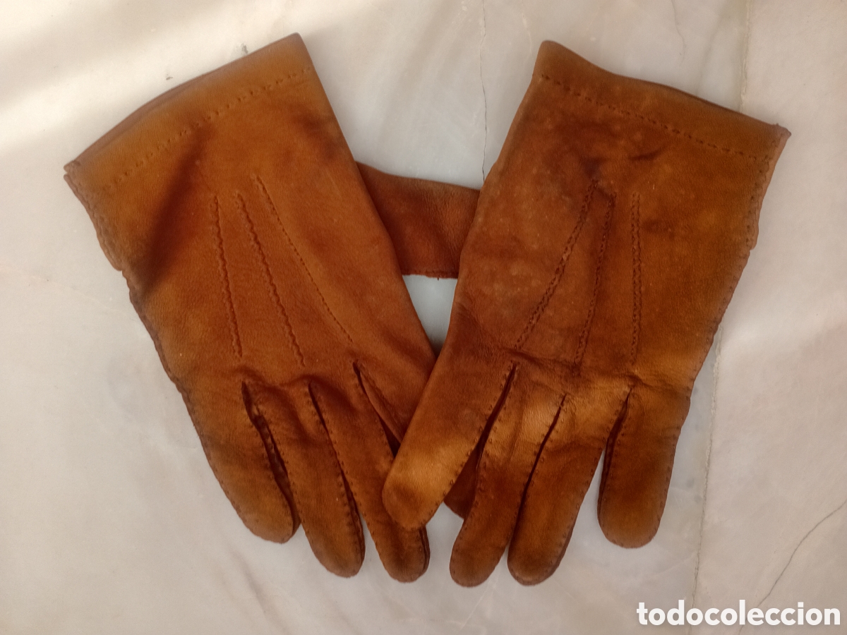 Vintage: Guantes de ante. Talla 8