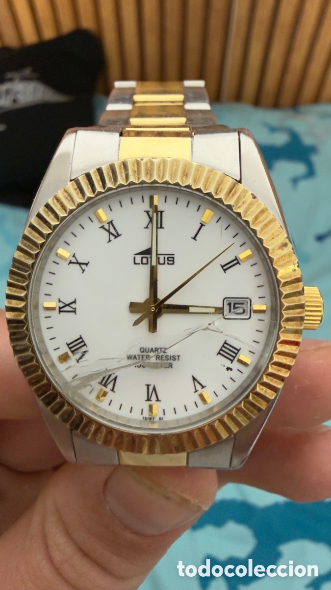 Vintage: reloj lotus cristal rajado - Foto 6