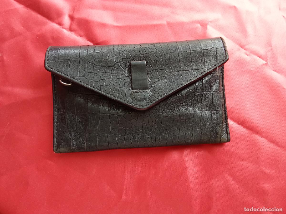 Vintage: Cartera se&ntilde;ora piel marca Gryson, imitacion cocodrilo, muy buena calidad. Caja Bolsos
