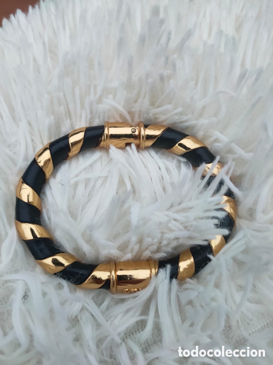 Vintage: Pulsera de Loewe metal y piel - Foto 3