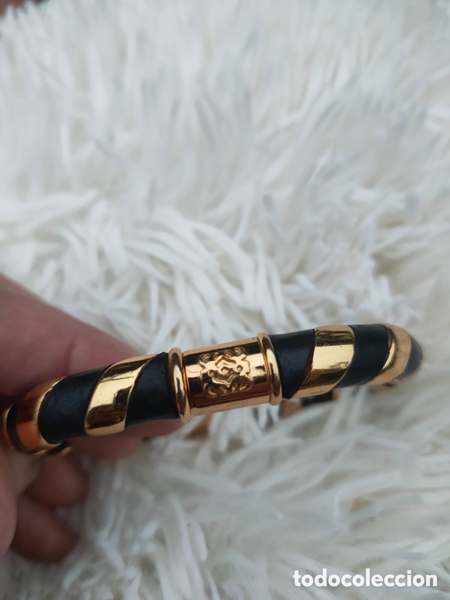 Vintage: Pulsera de Loewe metal y piel - Foto 4