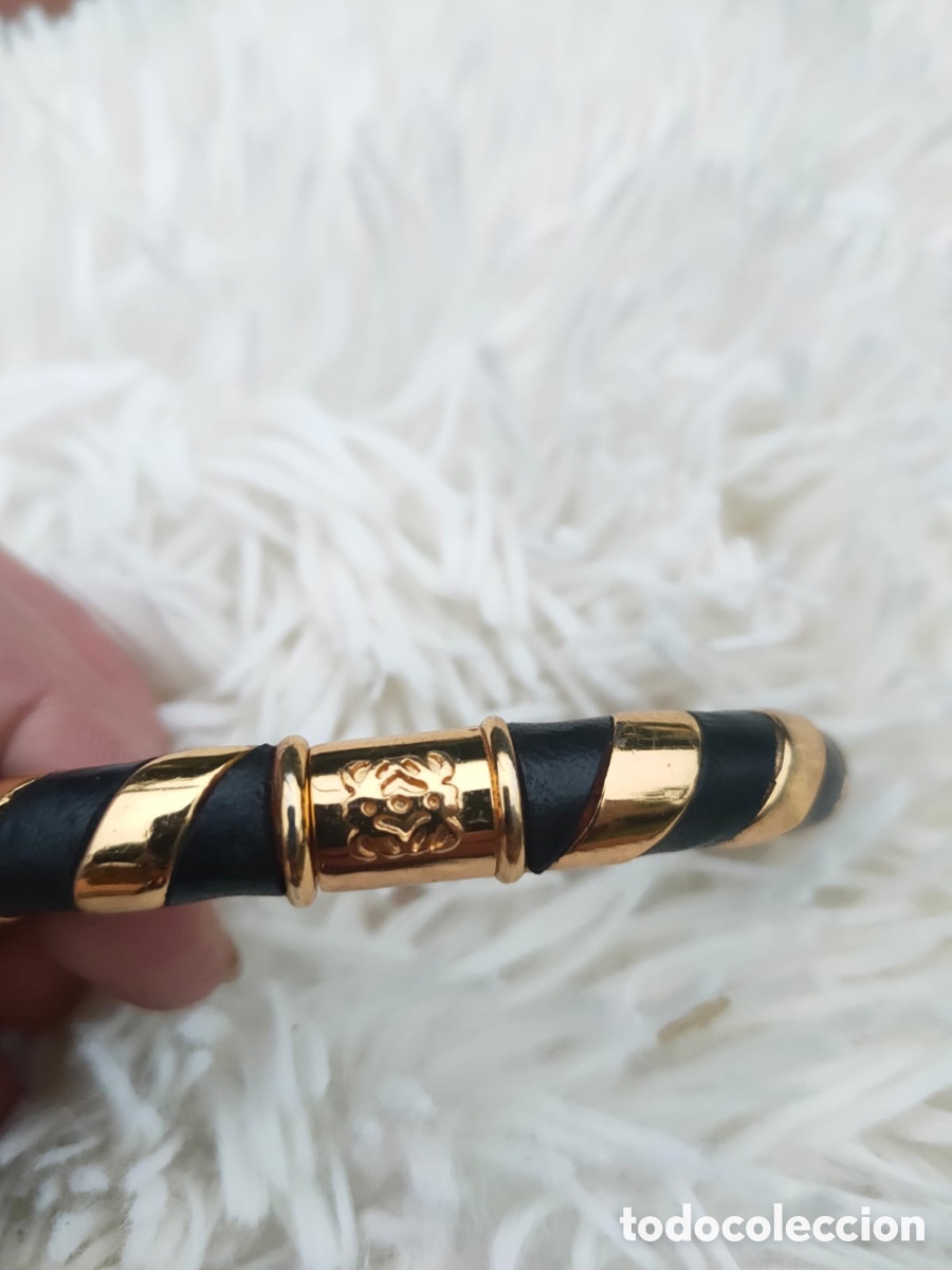 Vintage: Pulsera de Loewe metal y piel - Foto 7