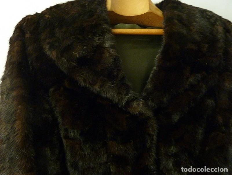 Vintage: CHAQUET&Oacute;N DE VIS&Oacute;N - COLOR MARR&Oacute;N OSCURO - A&Ntilde;OS 80 - 75 CM LARGO - MUY BUEN ESTADO