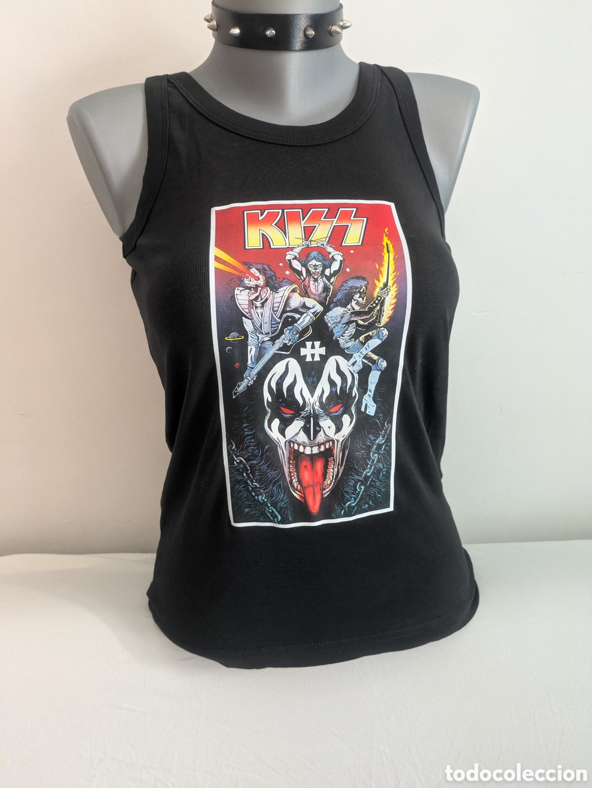 Vintage: Kiss camiseta negra sin mangas