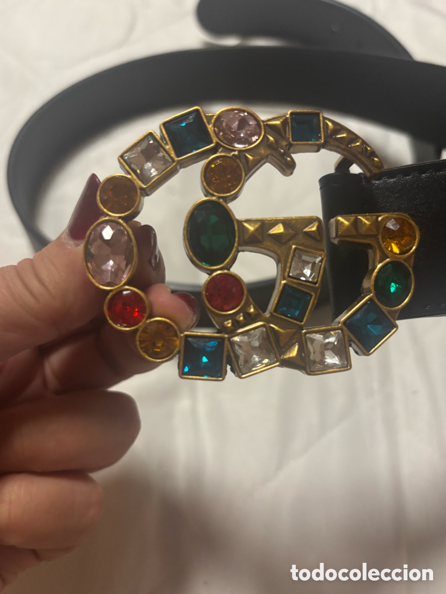 Vintage: Cintur&oacute;n GUCCI GG pedrer&iacute;a
