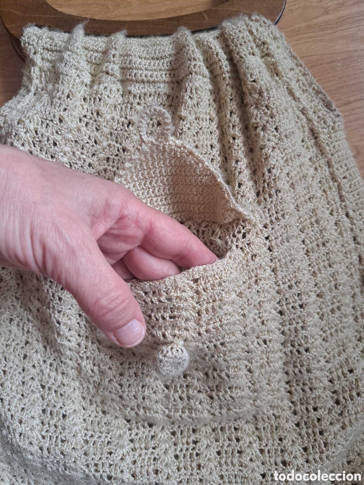 Vintage: Bolso de ganchillo vintage - Foto 4
