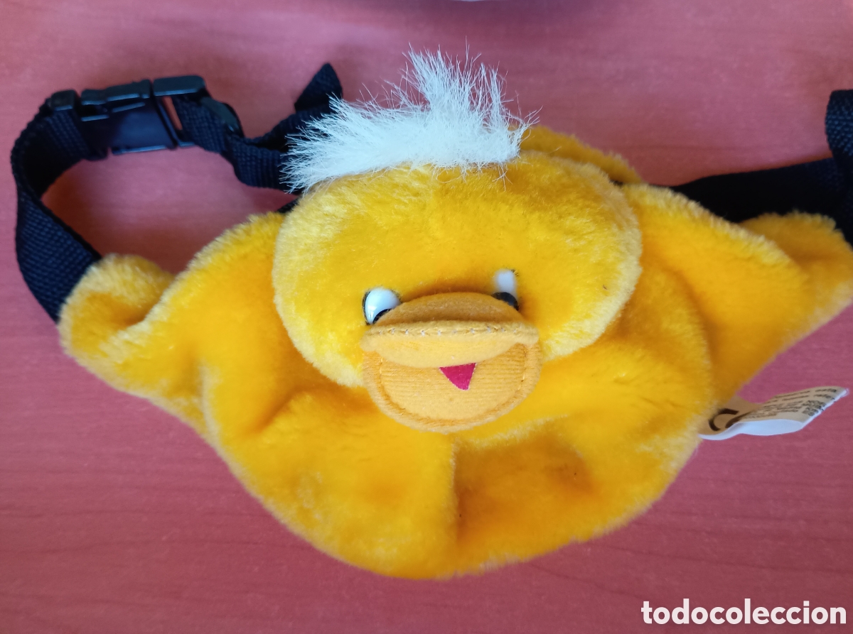 Vintage: Ri&ntilde;onera vintage de peluche o bolso de cintura infantil con forma de pato.