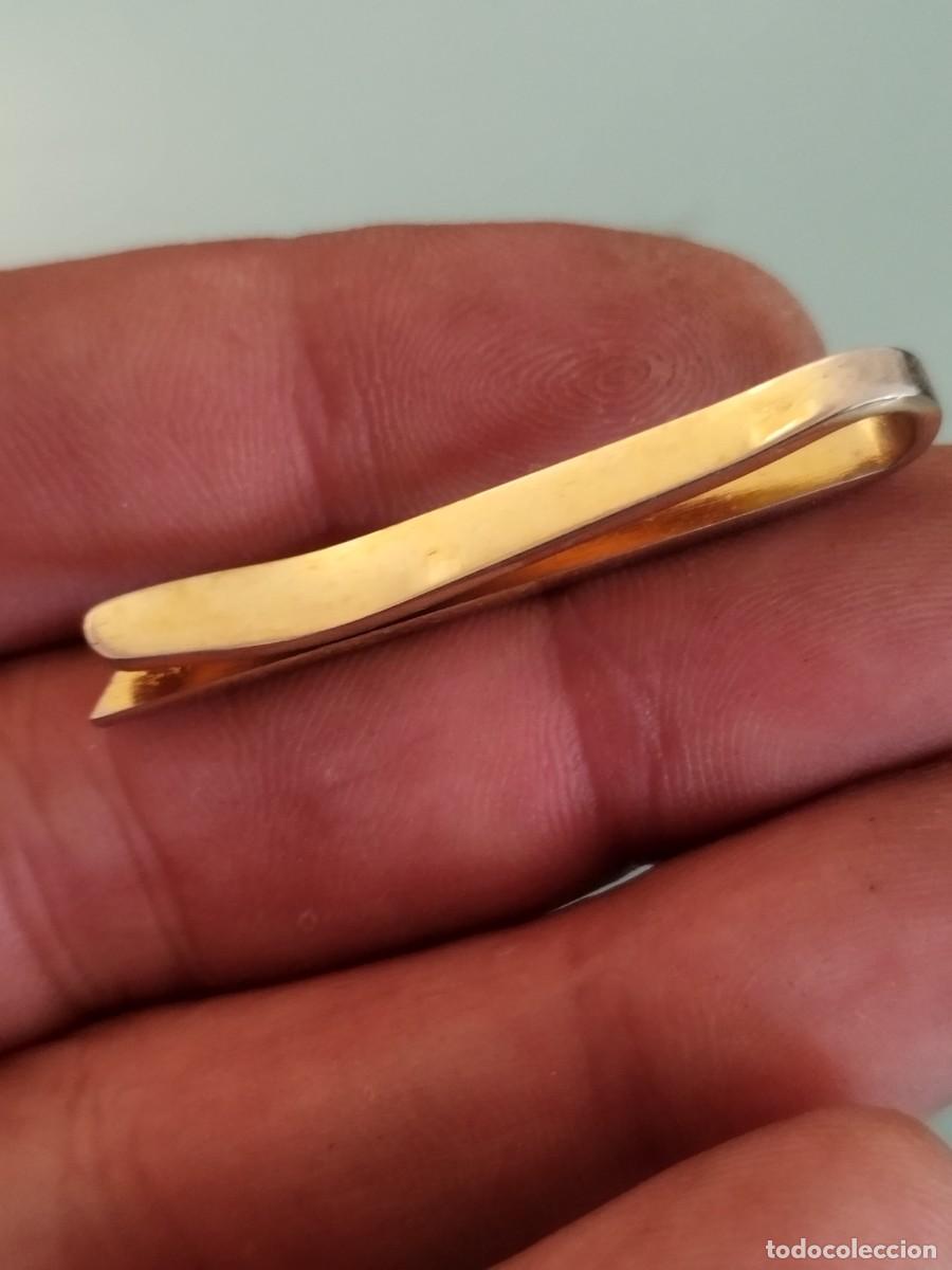 Vintage: Antiguo pasador de corbata de metal dorado. - Foto 3
