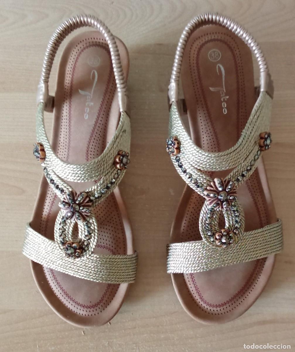 Vintage: zapatos mujer. marca tatoo, n&ordm; 38 con lentejuelas