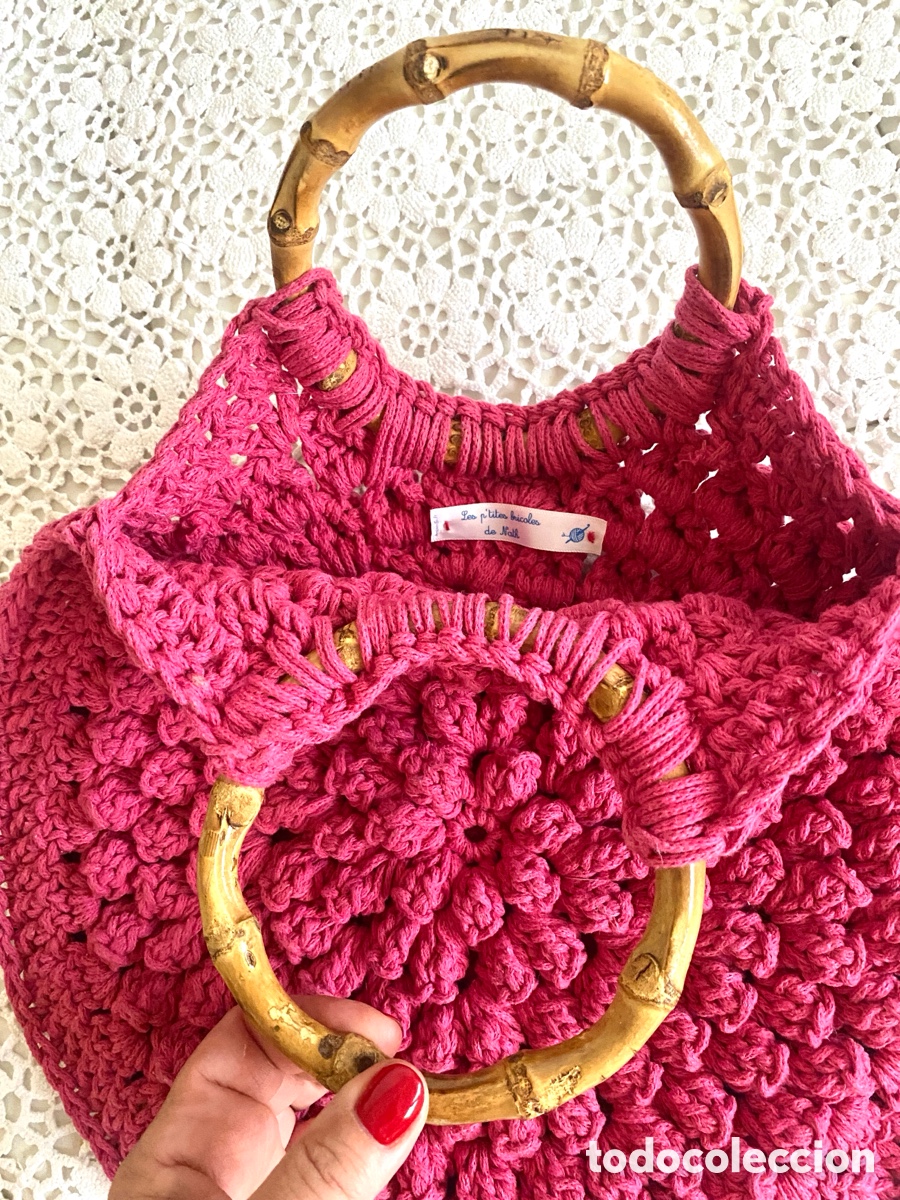 Vintage: Bolso de mano ganchillo y bamb&uacute; - Foto 6