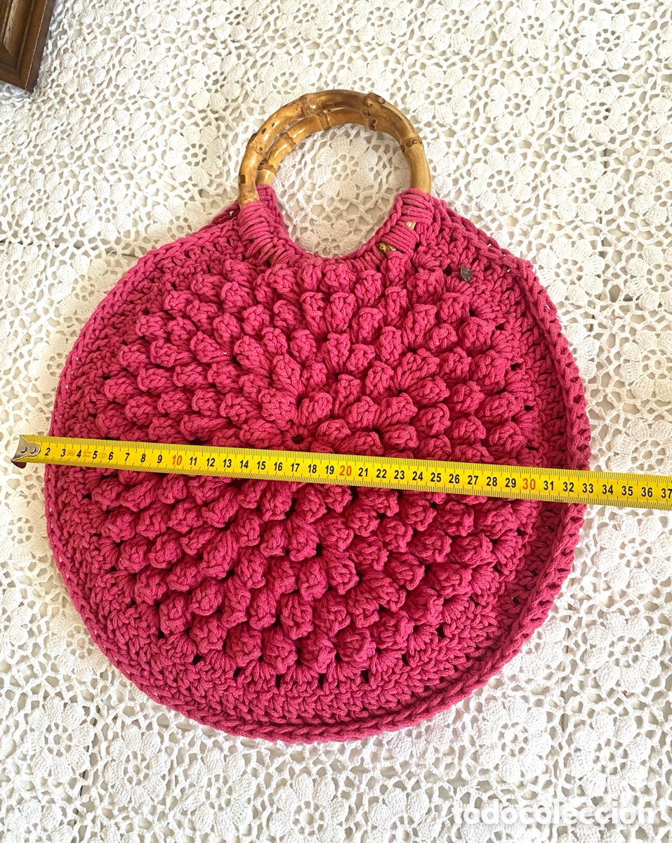Vintage: Bolso de mano ganchillo y bamb&uacute; - Foto 7