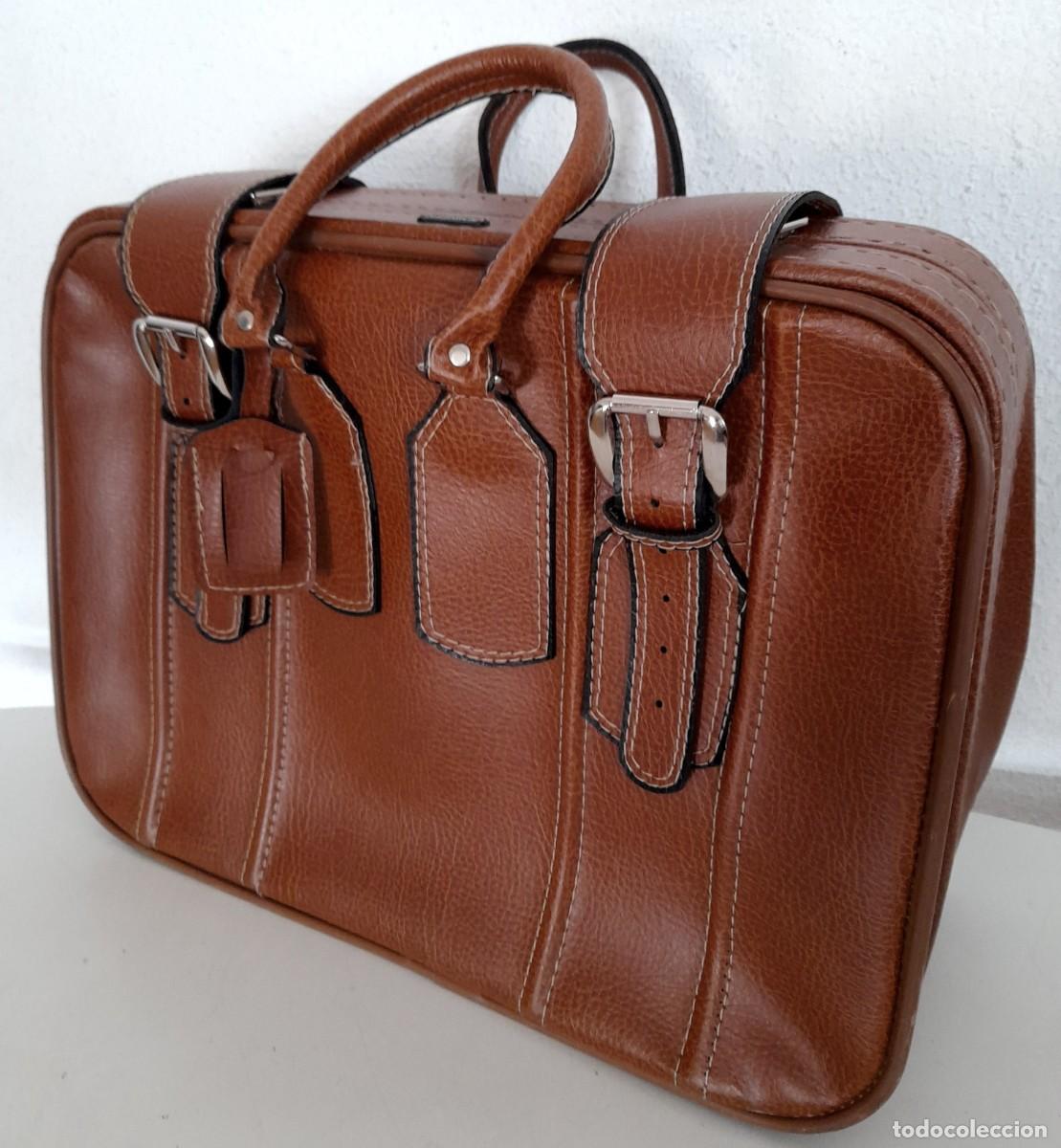 Vintage: Maleta viaje marca Vanguard vintage con las dos llaves color marr&oacute;n camel 50x38x16 cm
