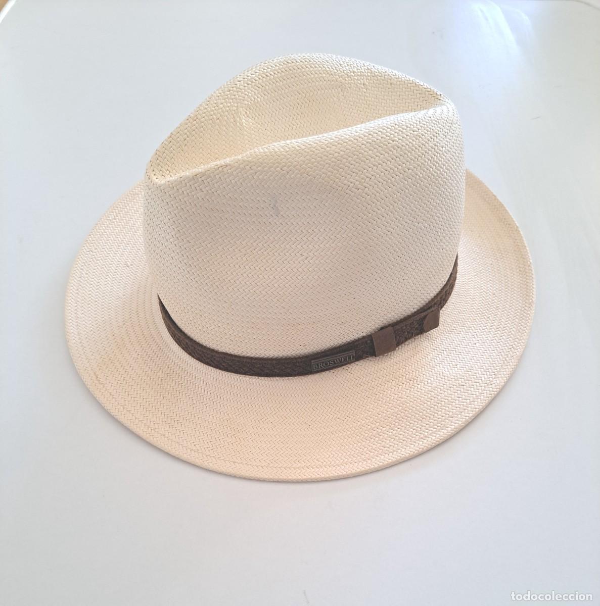 Vintage: SOMBRERO PANAMA DE PAJA TOQUILLA MARCA BROSWELL