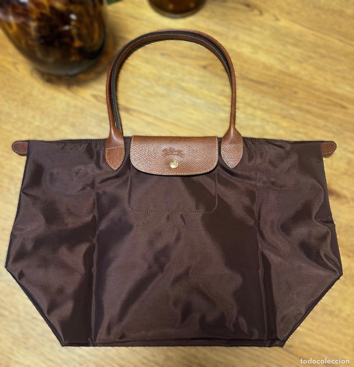 Vintage: bolso de hombro Longchamp Le pliage large color mocha