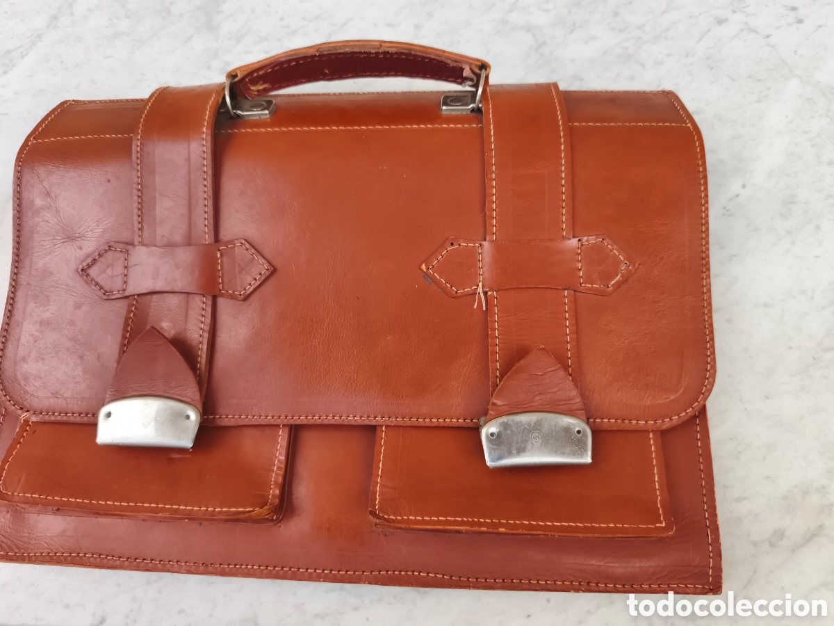 Vintage: Maleta / malet&iacute;n 100% cuero - Foto 3