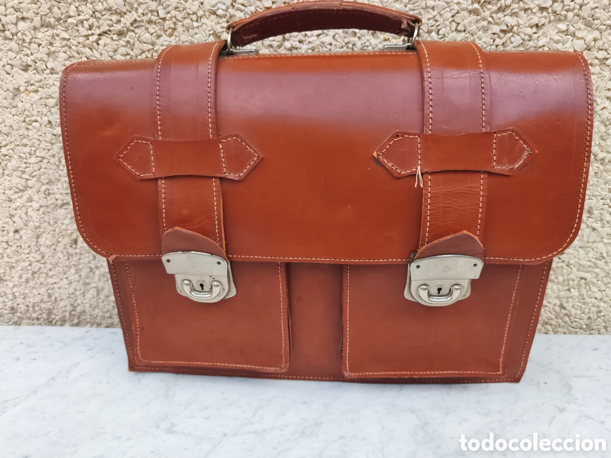 Vintage: Maleta / malet&iacute;n 100% cuero