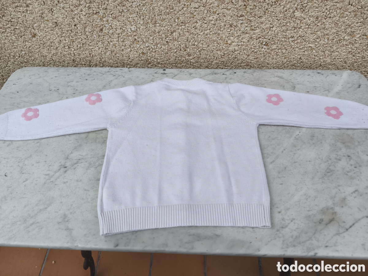 Vintage: Jersey ni&ntilde;a, con flores rosas - Foto 3