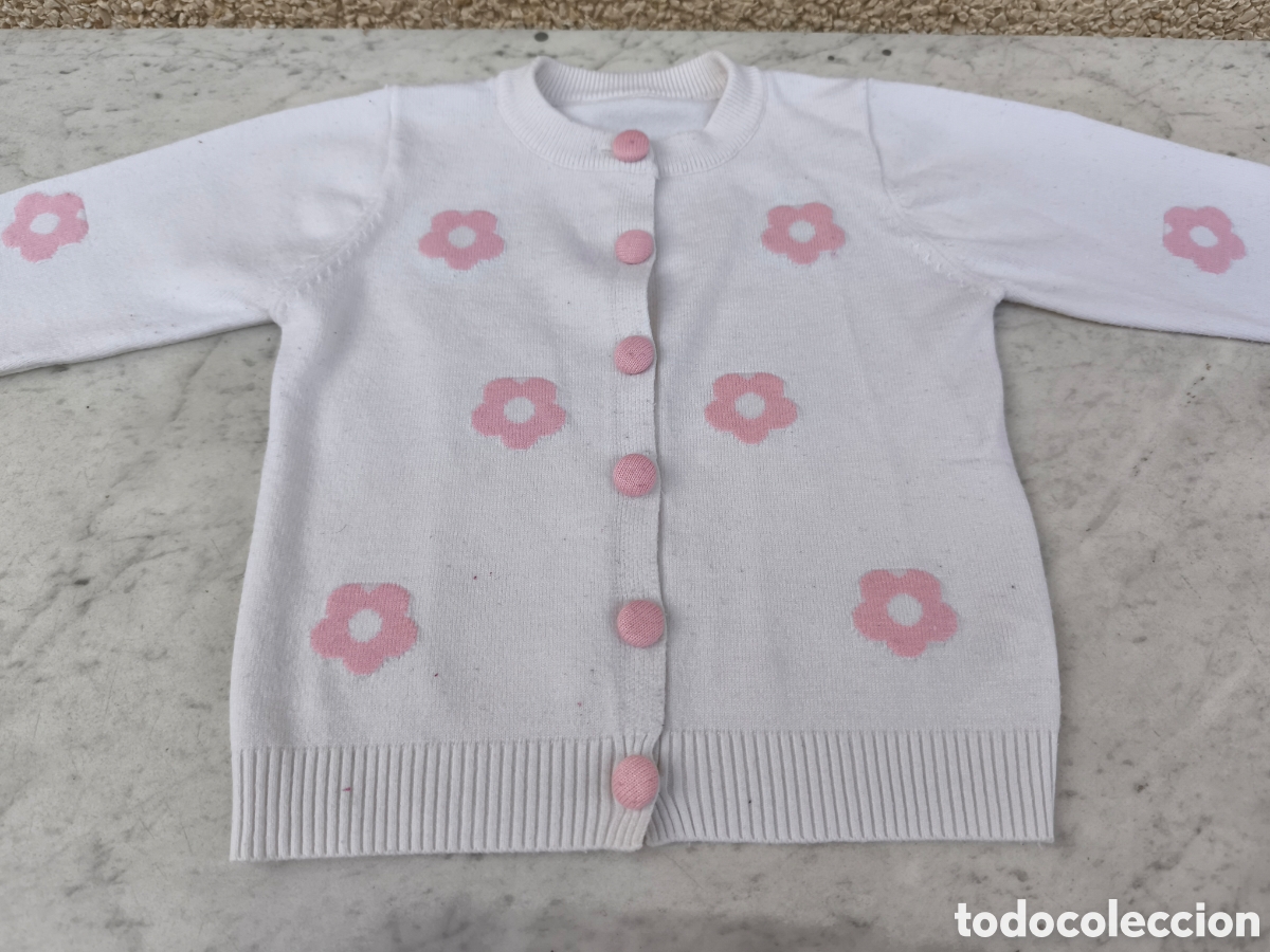 Vintage: Jersey ni&ntilde;a, con flores rosas - Foto 2