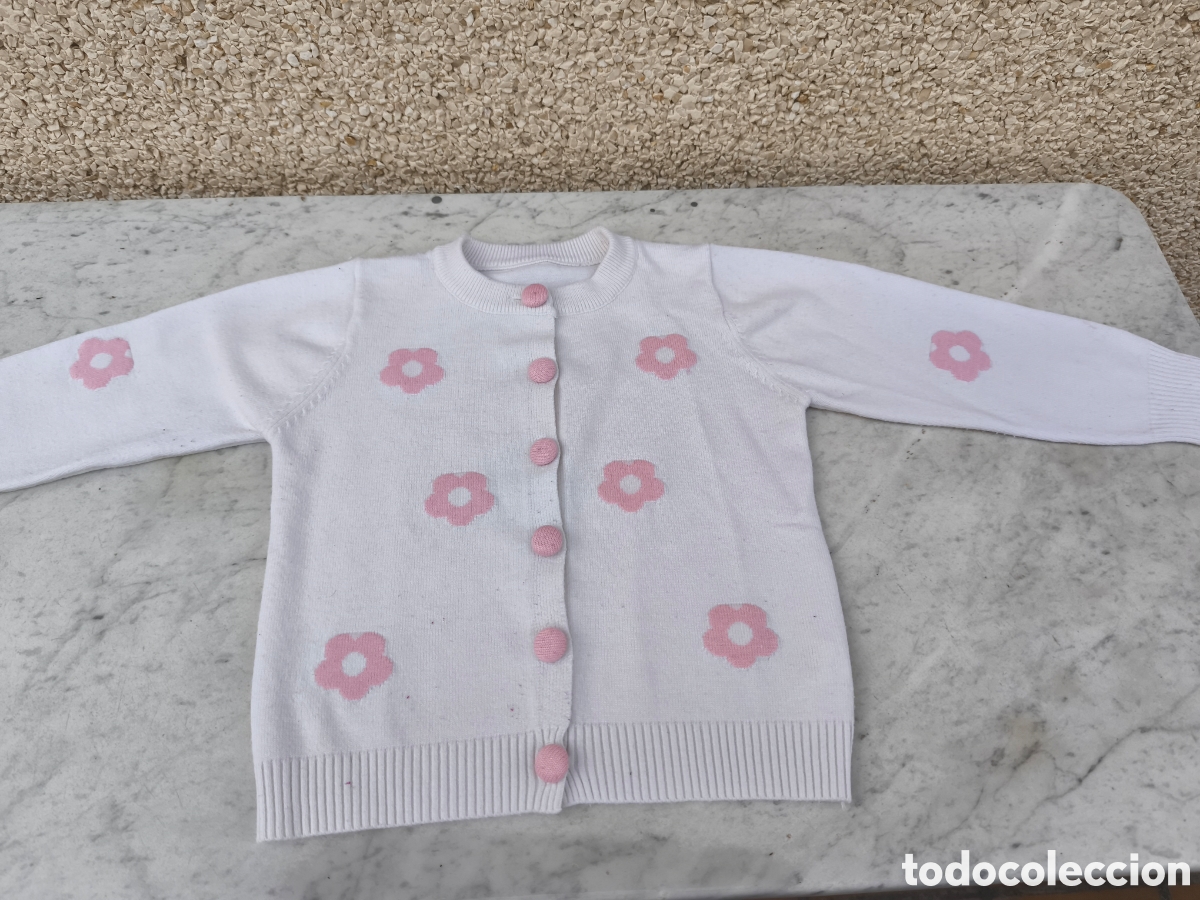 Vintage: Jersey ni&ntilde;a, con flores rosas - Foto 4