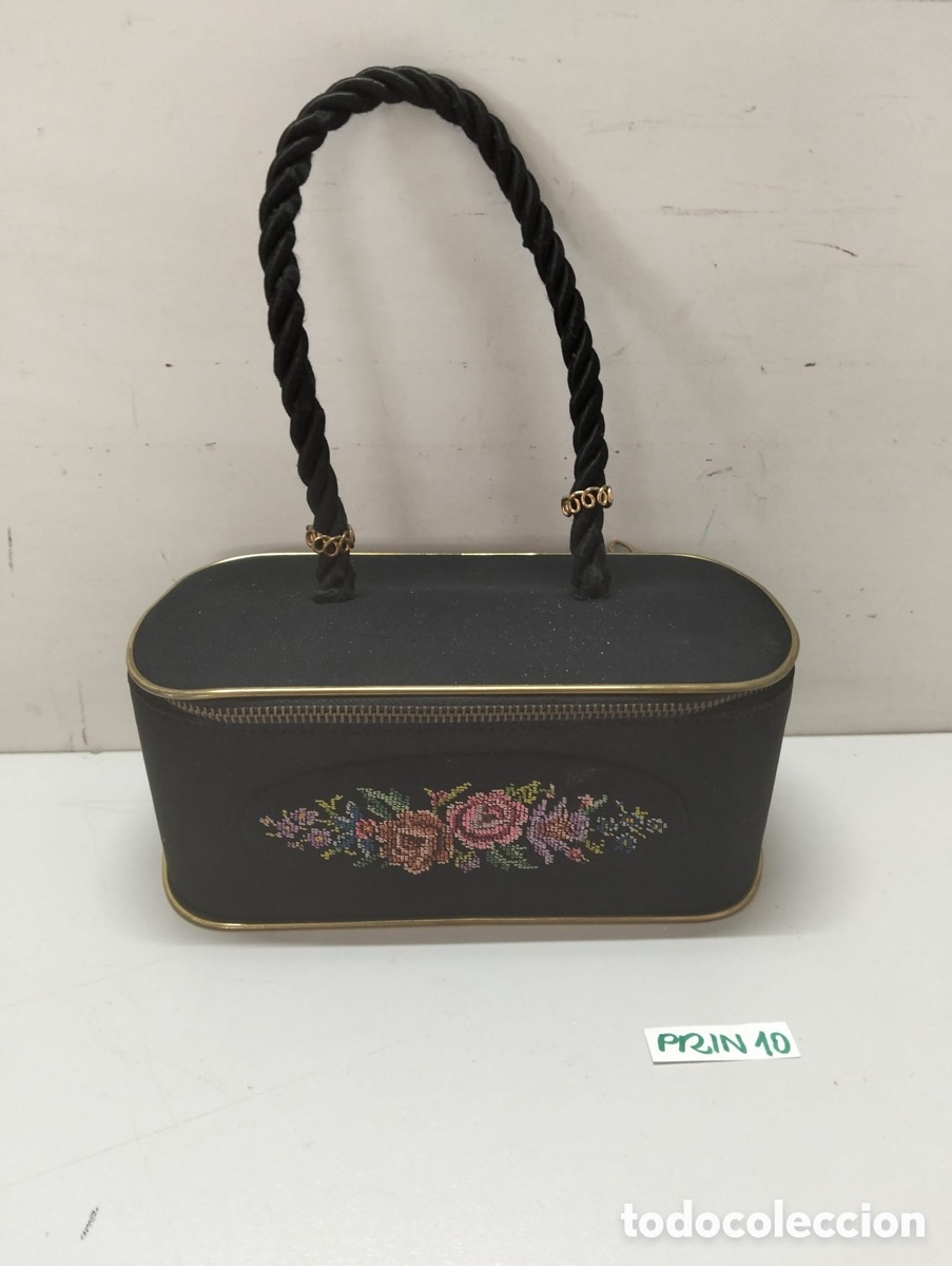 Vintage: elegante bolso de mano r&iacute;gido vintage