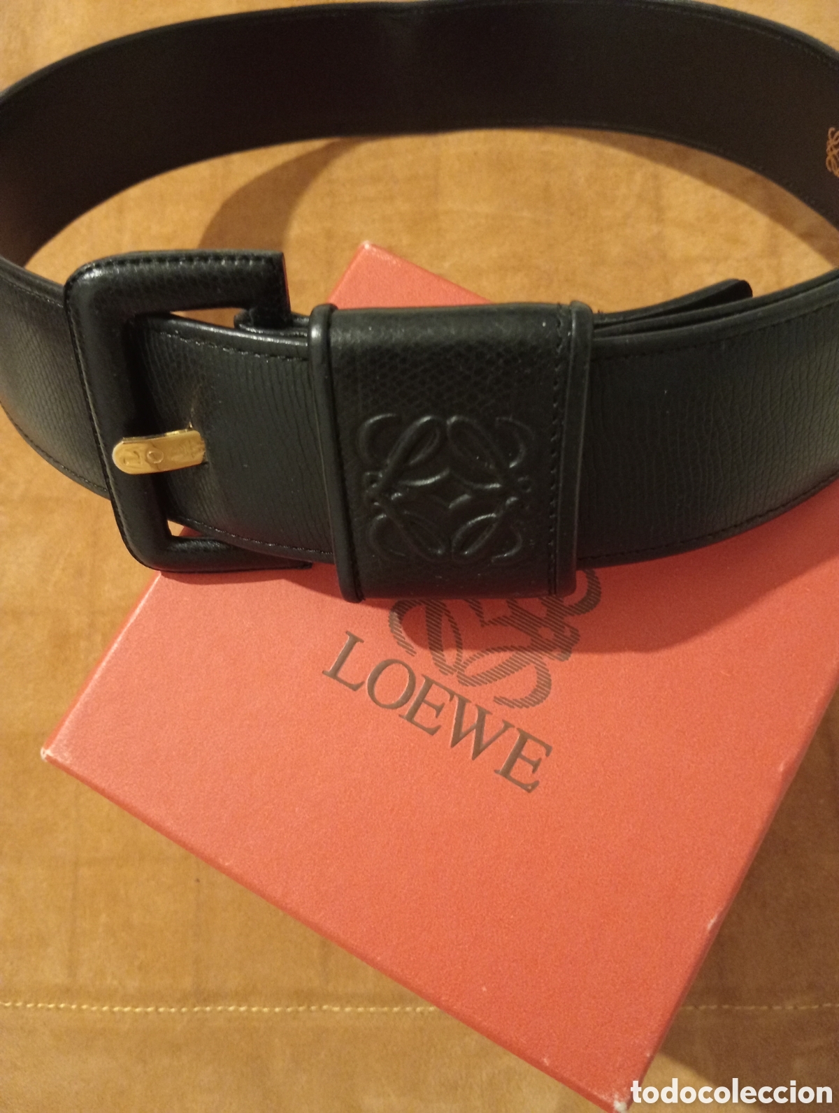 Vintage: Cintur&oacute;n LOEWE de mujer &ndash; Negro &ndash; 90 cm - Foto 2