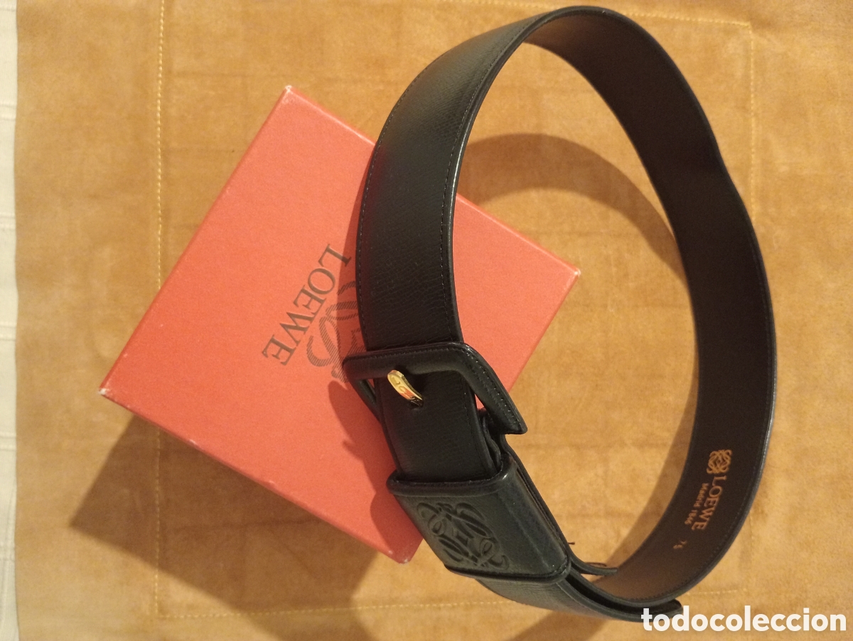 Vintage: Cintur&oacute;n LOEWE de mujer &ndash; Negro &ndash; 90 cm