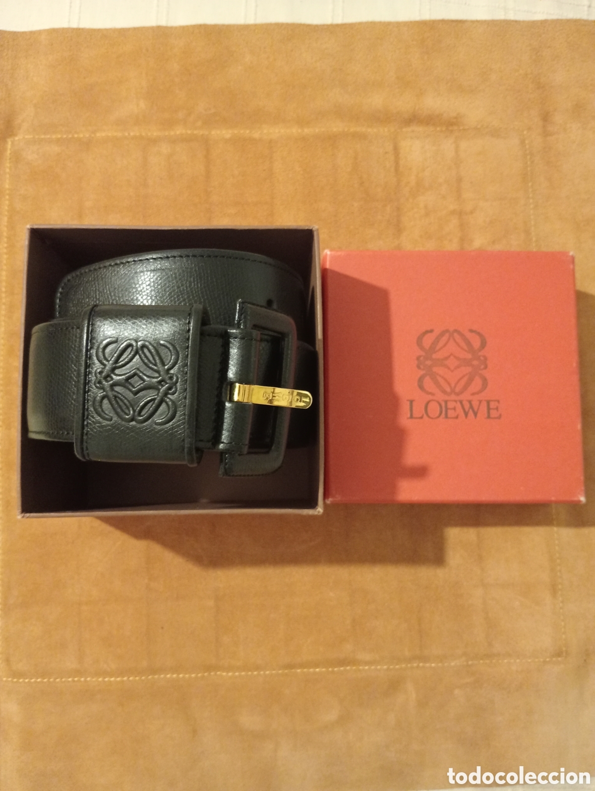 Vintage: Cintur&oacute;n LOEWE de mujer &ndash; Negro &ndash; 90 cm - Foto 5