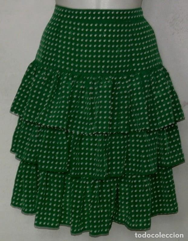Vintage: FALDA DE VOLANTES CON TELA YVES SAINT LAURENT TALLA 38 A&Ntilde;OS 80