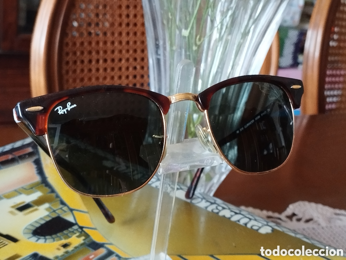 Vintage: GAFAS SOL RAY-BAN MODELO CLUBMASTER ORIGINALES DE &Oacute;PTICA