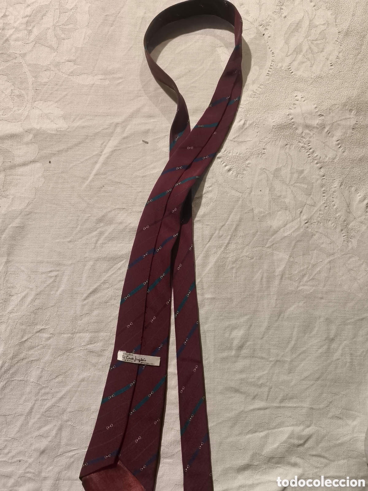 Vintage: Corbata exclusiva el corte ingl&eacute;s burdeos