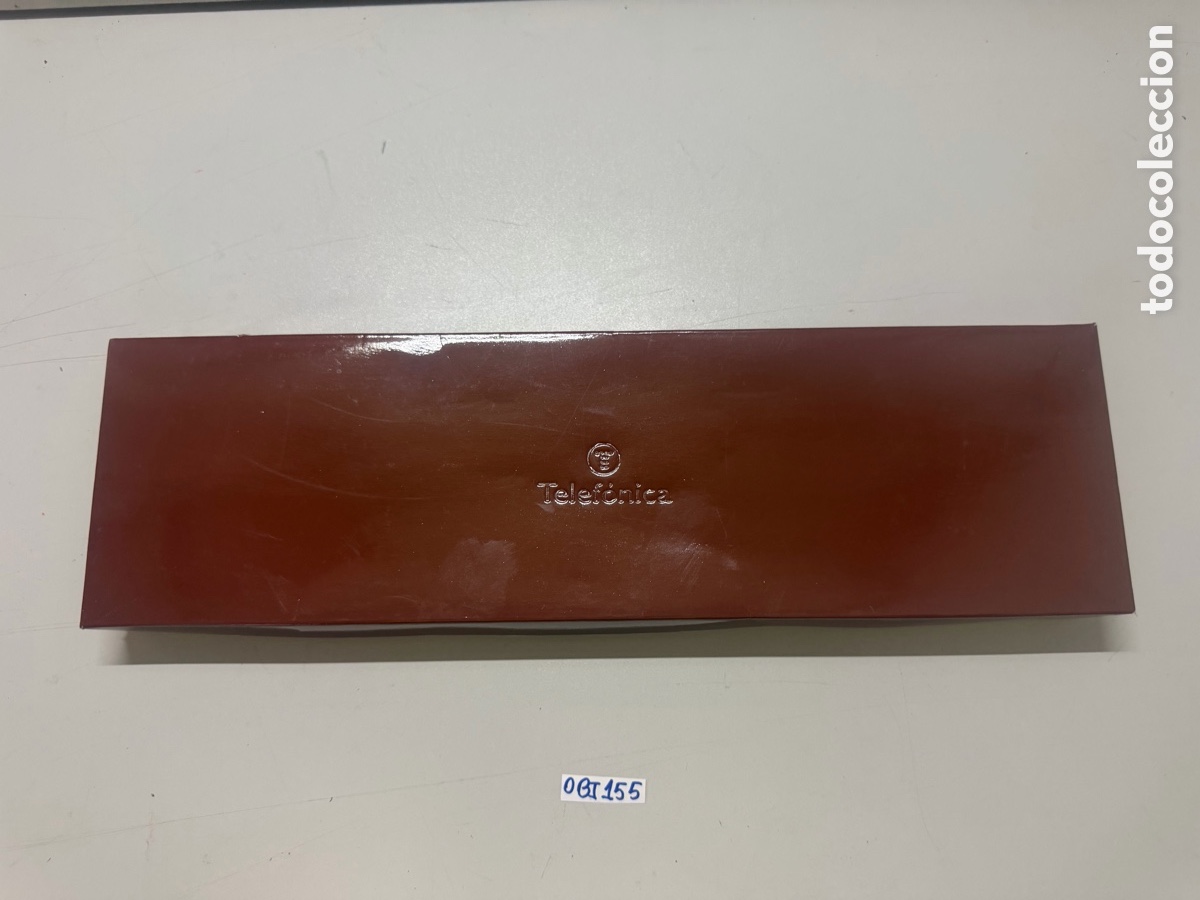 Vintage: Funda de viaje en piel, para corbata Telefonica, - Foto 2