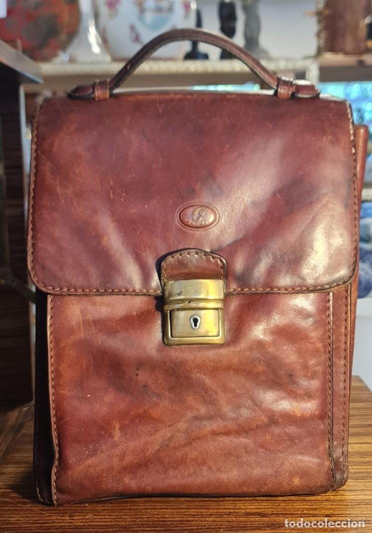 Vintage: Bolso masculino Ceancarel Piel aut&eacute;ntica con car&aacute;cter vintage