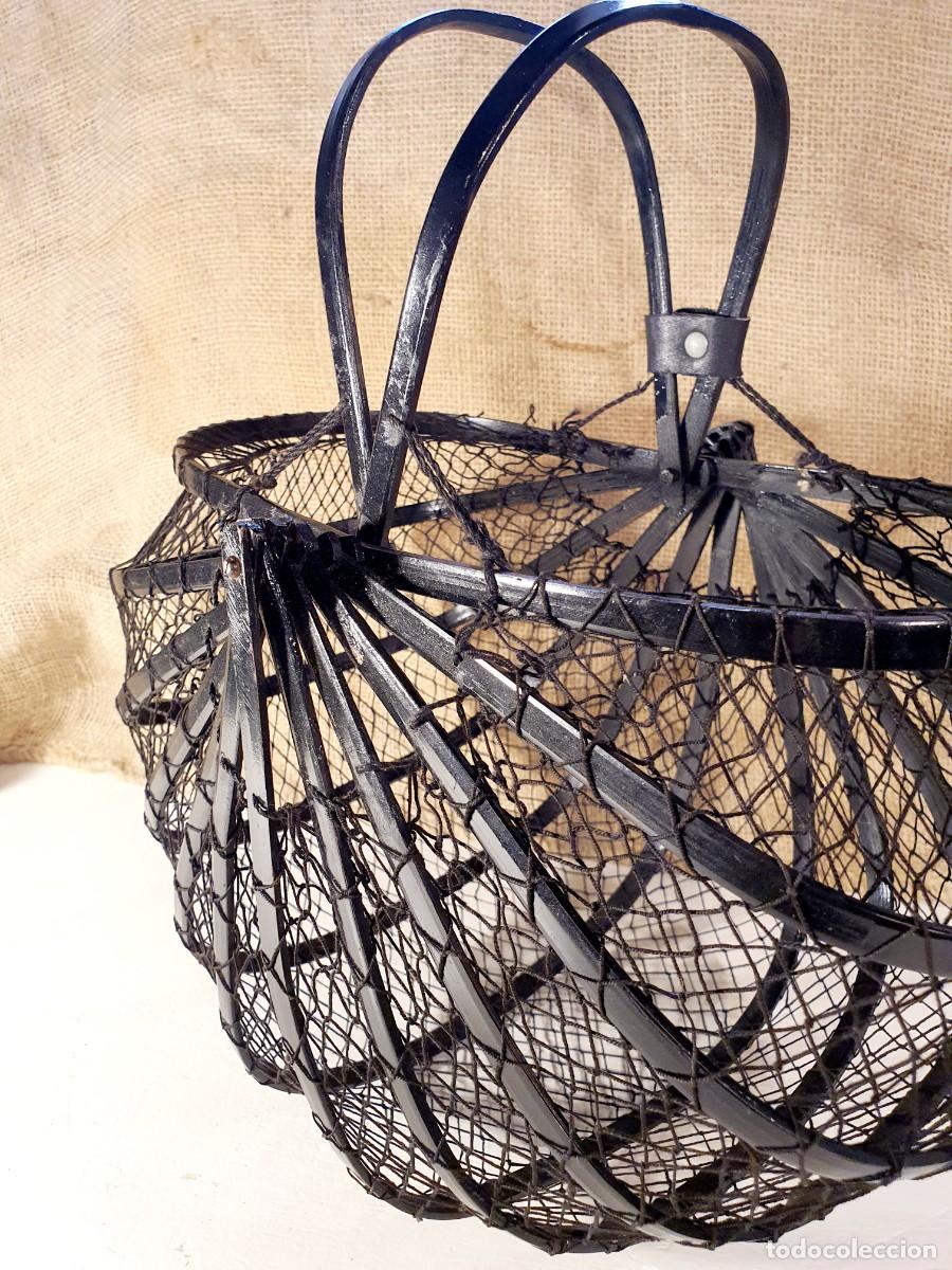 Vintage: Cesta japonesa de bamb&uacute;, a&ntilde;os 60. - Foto 3