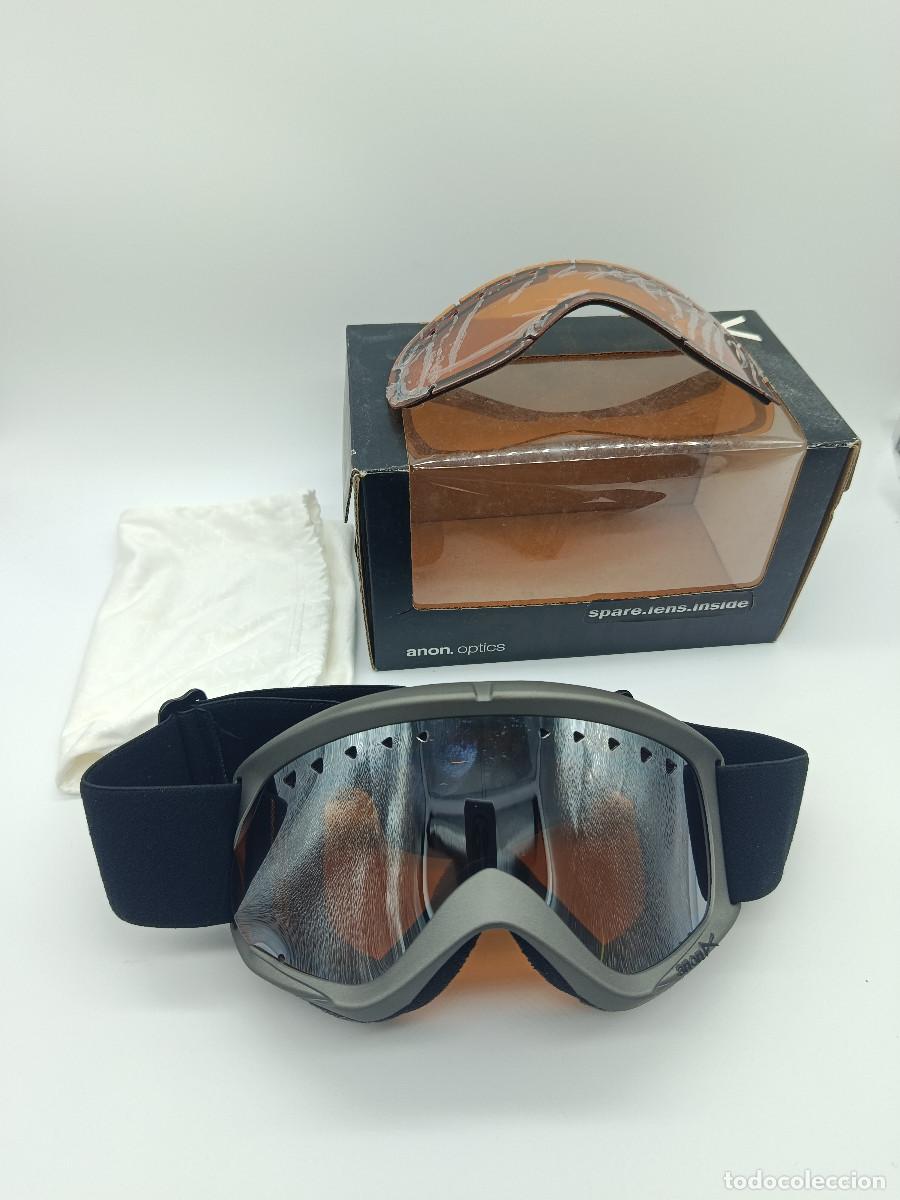Vintage: GAFAS SKY SNOWBOARD ANON HELIX. CAJA ORIGINAL. LENTE RECAMBIO SIN USO Y BOLSA TELA. MYJ.