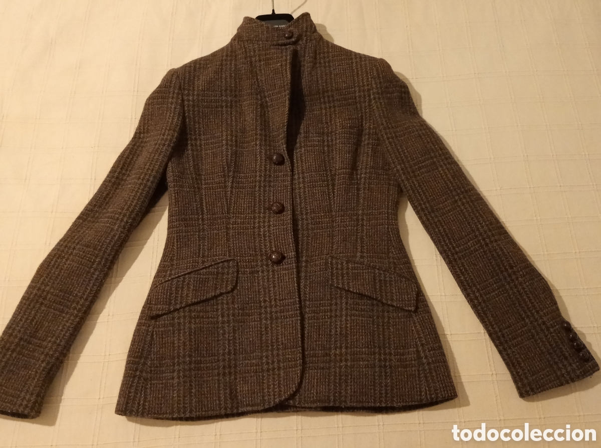 Vintage: Chaqueta / Blazer Ralph Lauren original talla 6 - Lana de cordero + Alpaca (Made in Italy) - Cuadros