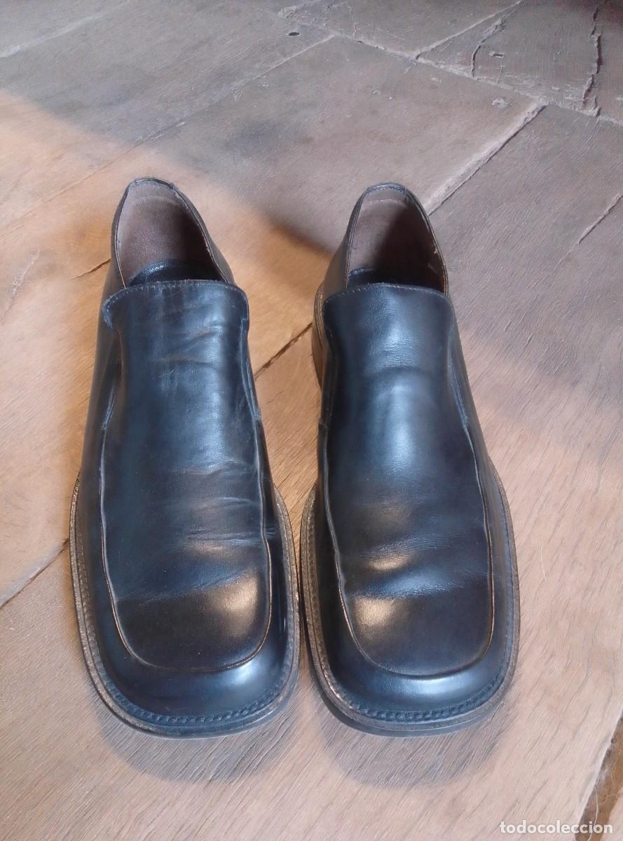 Vintage: Zapatos de vestir caballero. Piel. Negros. Sergio Serrano. Talla 41