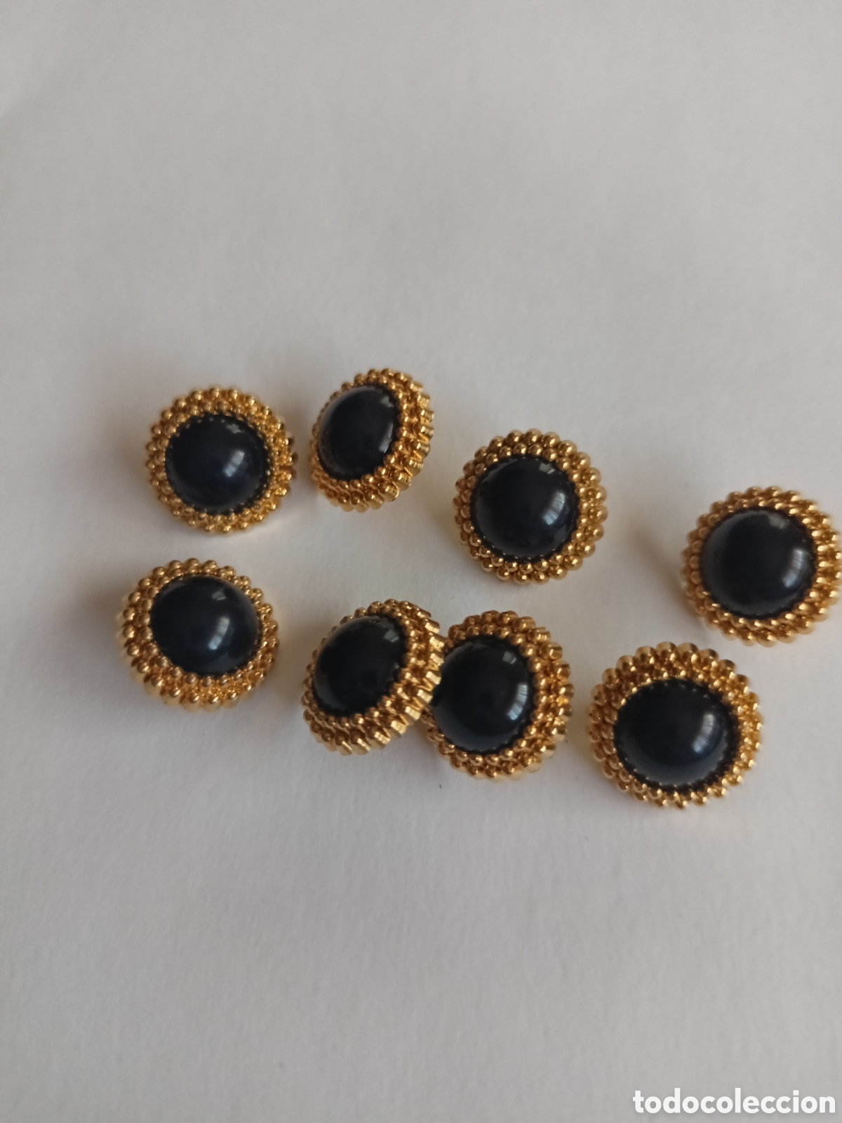 Vintage: 8 botones dorados y negro - Foto 2