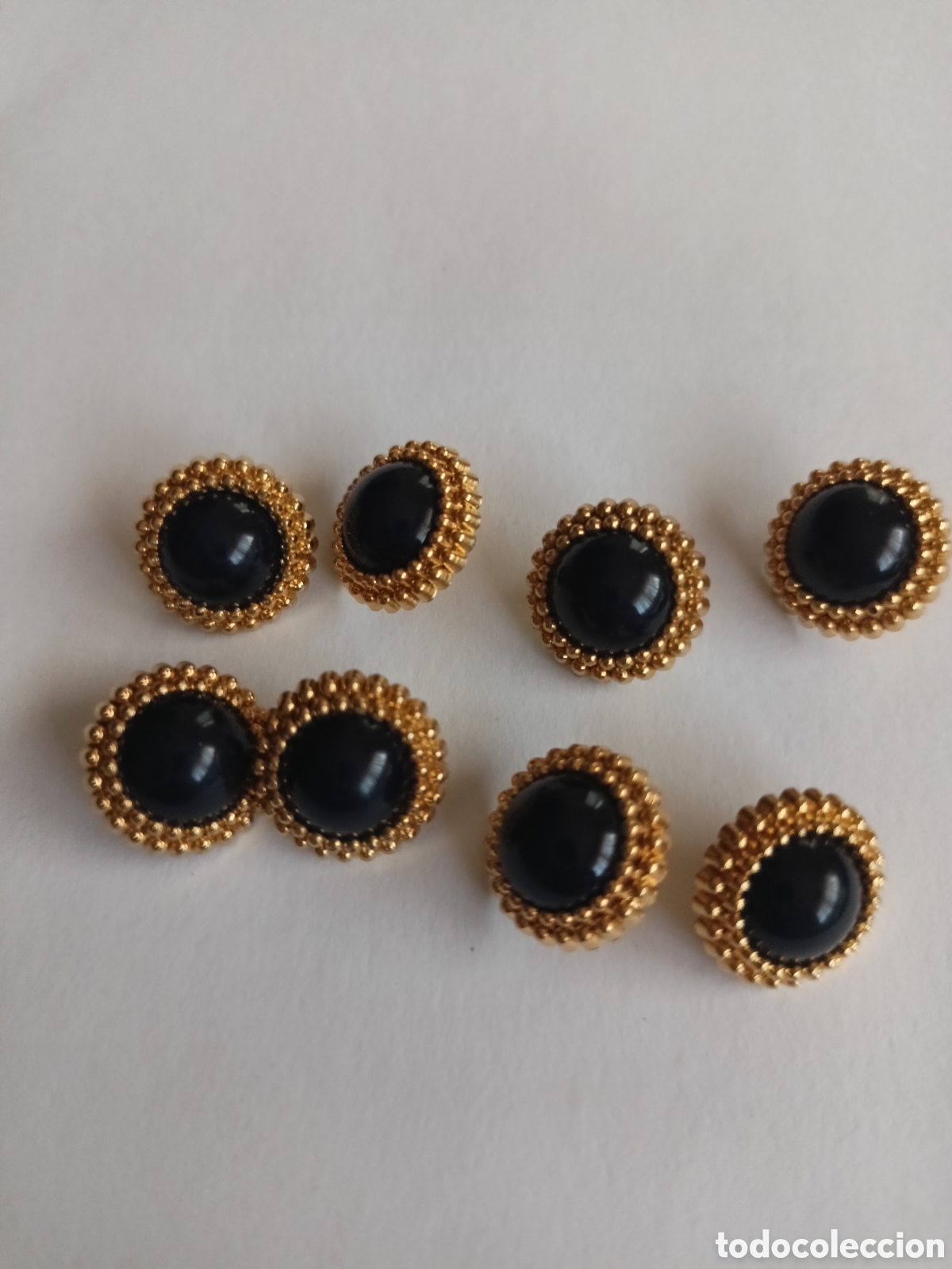 Vintage: 8 botones dorados y negro - Foto 4