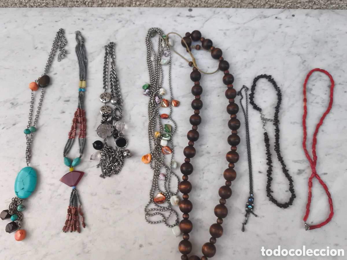 Vintage: 8 collares y el expositor - Foto 2