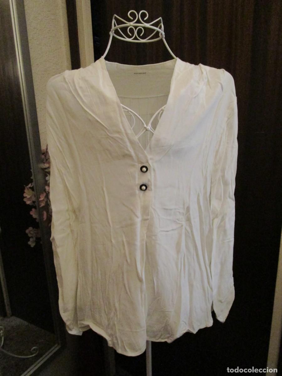 Vintage: BLUSA BLANCA PROMOD CON UN TACTO MUY AGRADABLE