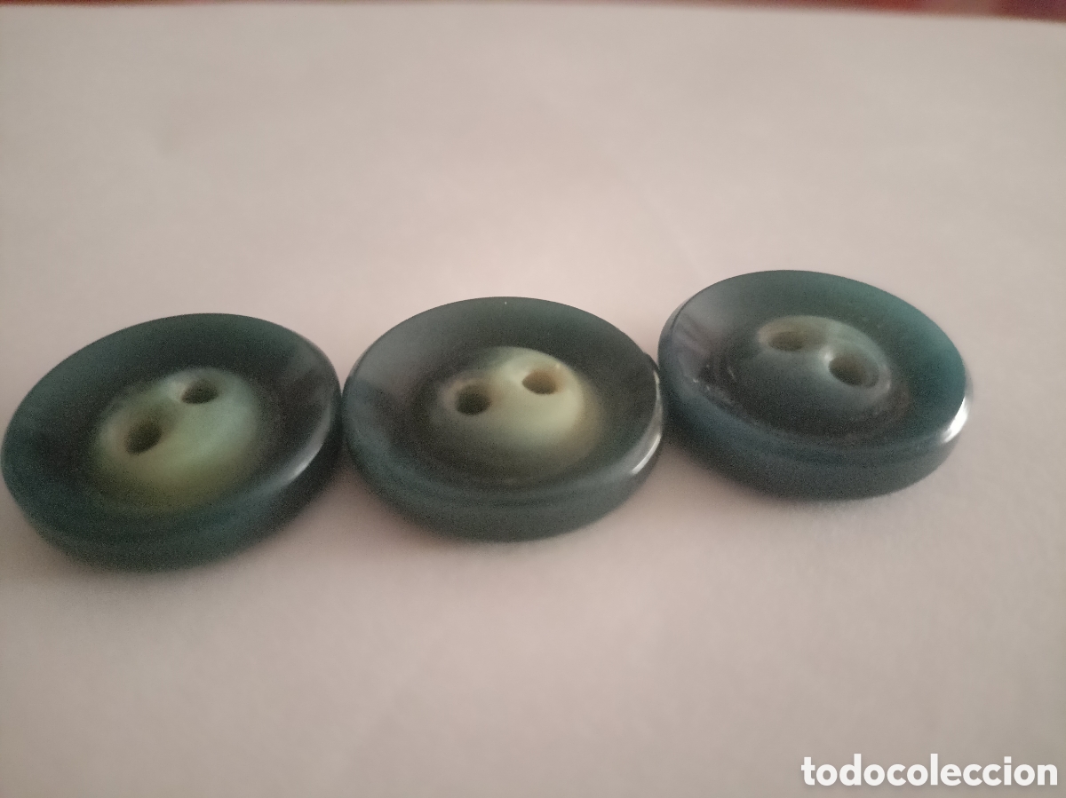 Vintage: 3 botones verdes vintage - Foto 2