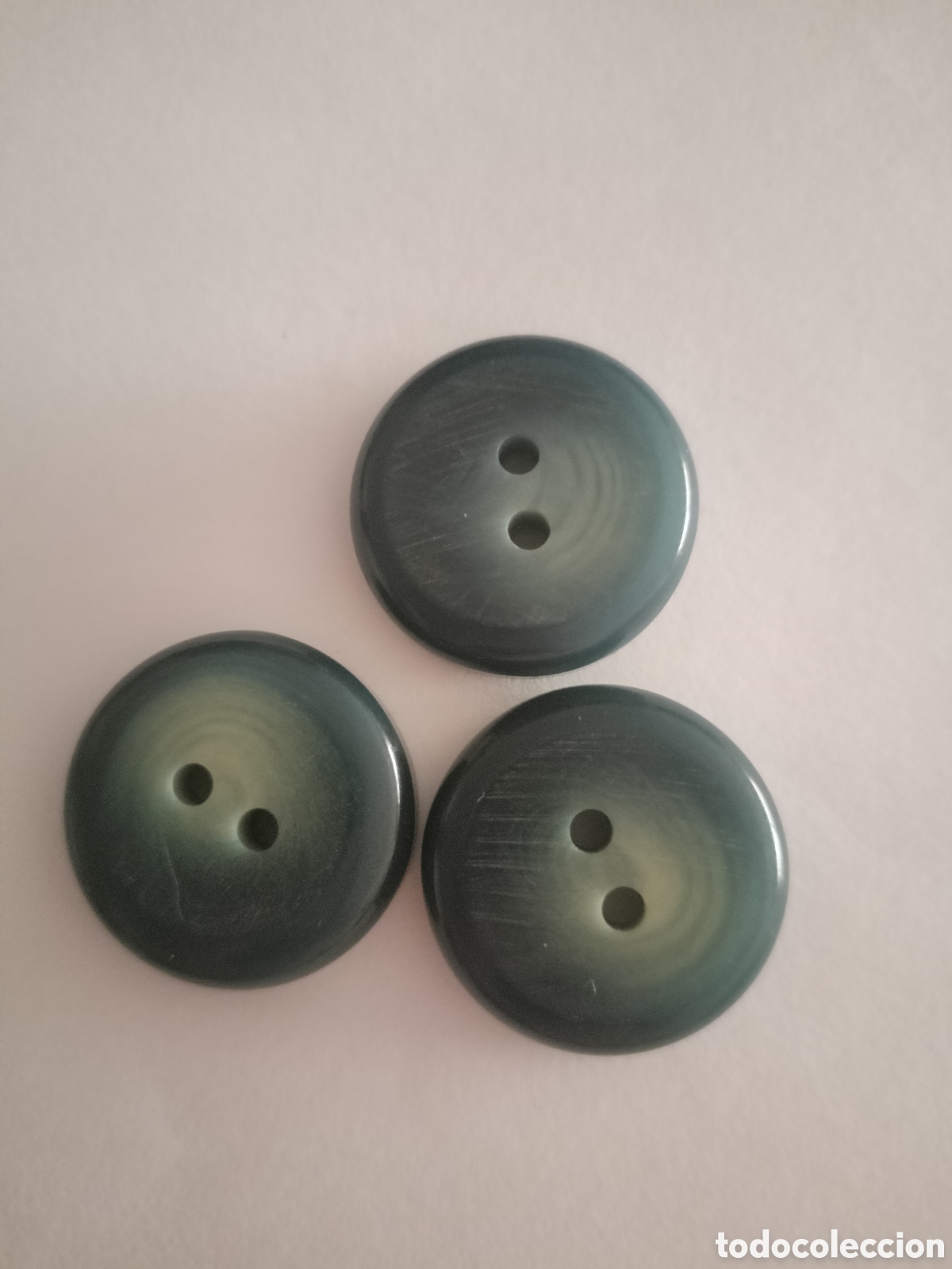 Vintage: 3 botones verdes vintage - Foto 4