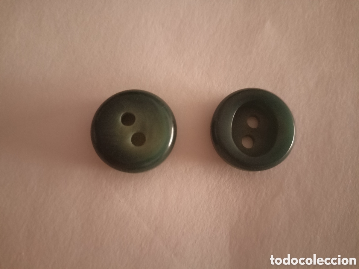 Vintage: 2 botones verdes vintage - Foto 4