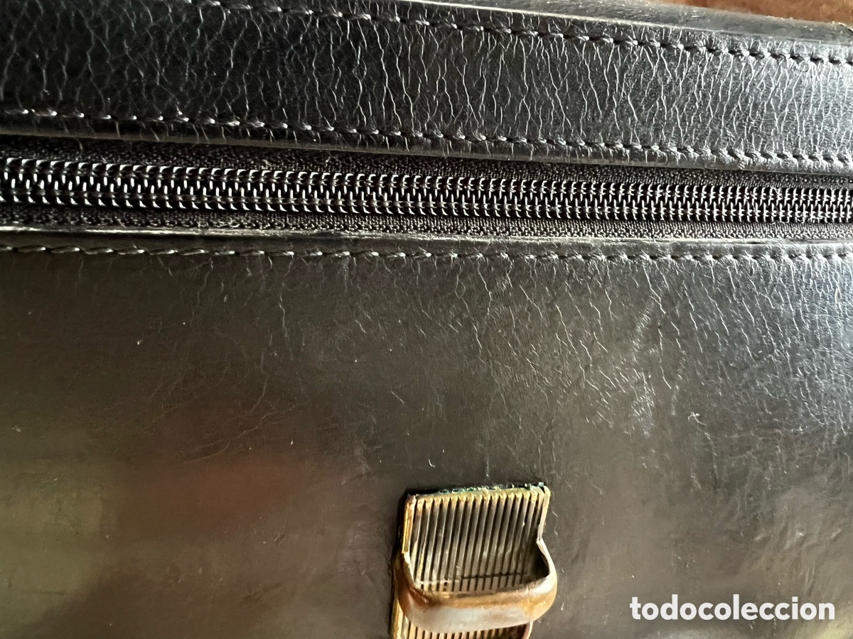 Vintage: Bolso de mano hombre Titto Bluni - Piel Vintage A&ntilde;os 90 (Made in Spain)