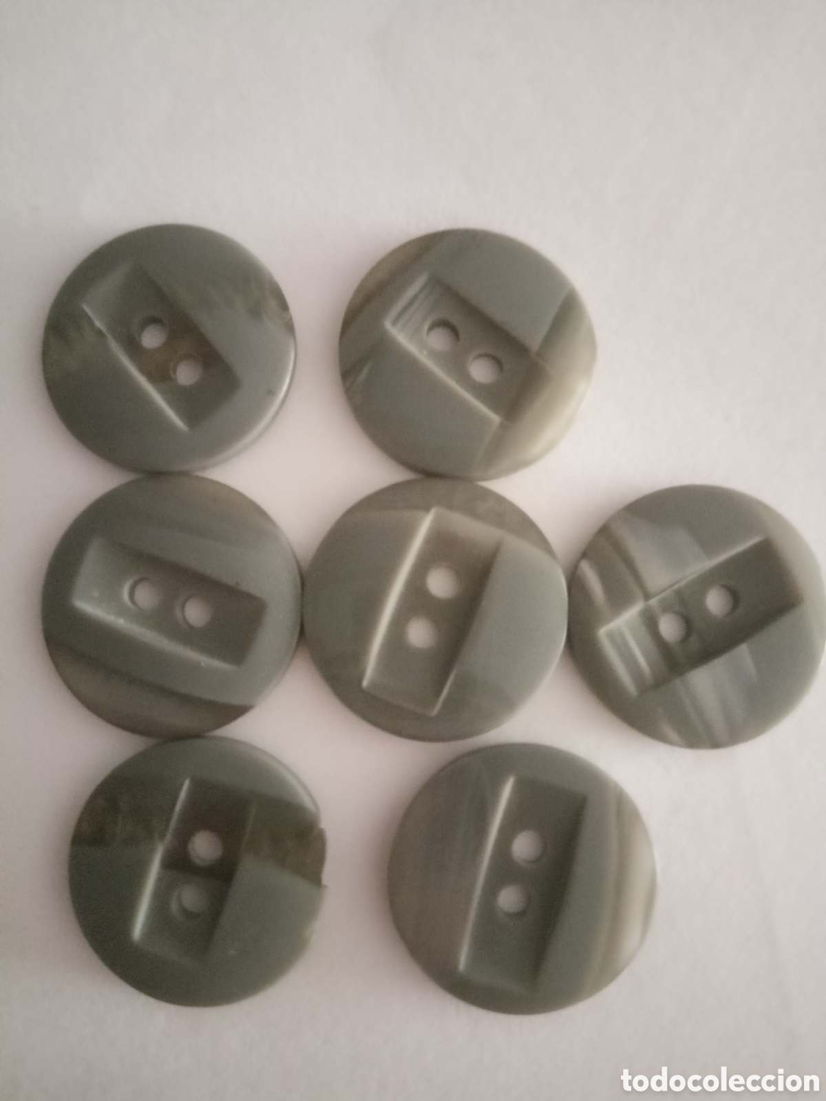 Vintage: 7 botones gris vintage - Foto 4