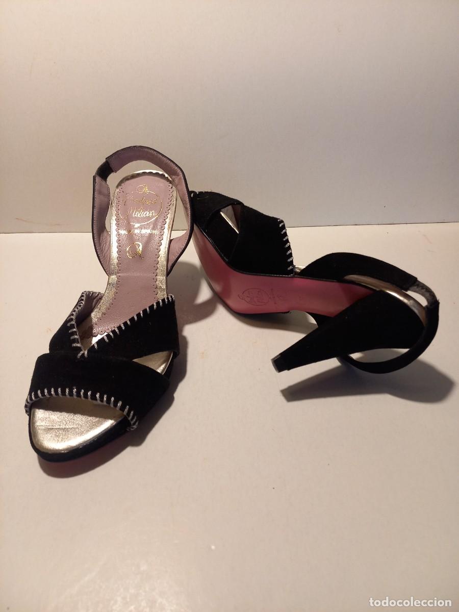 Vintage: PRECIOSOS ZAPATOS ARTESANALES VINTAGE EN ANTE DE ANDREA MILI&Aacute;N COMOD&Iacute;SIMOS N&ordm; 37