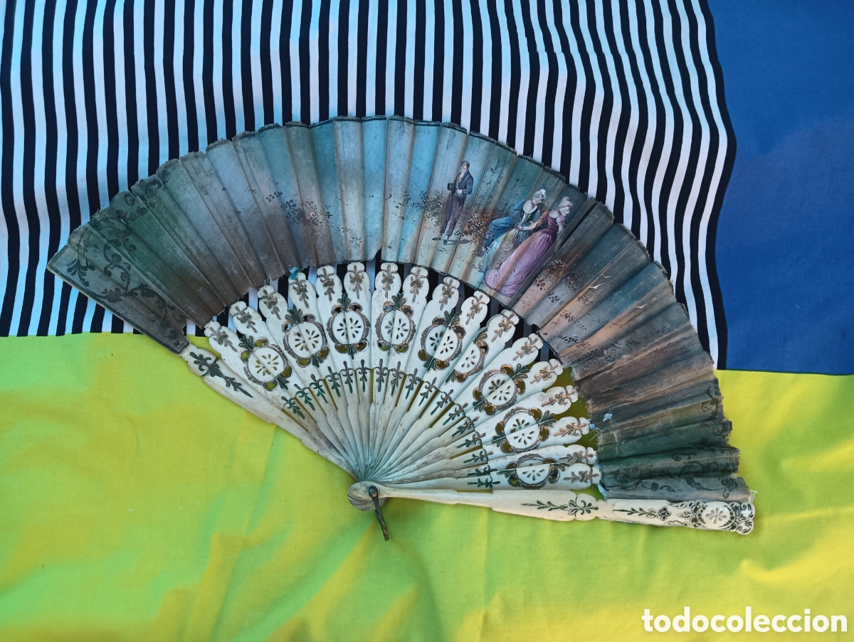 Vintage: Antiguo abanico de hueso