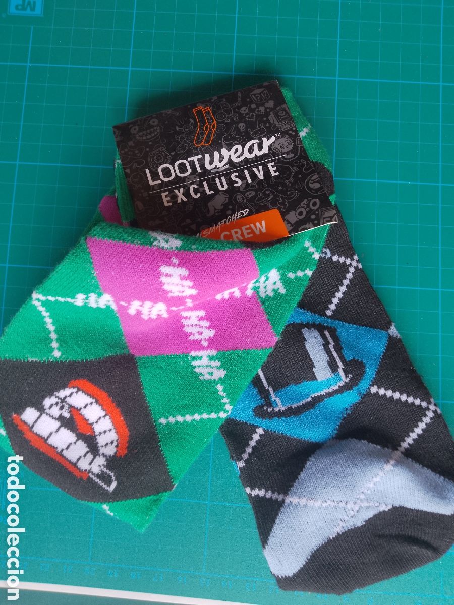 Vintage: BATMAN . JOKER . CALCETINES . OFICIAL LIMITED SOCKS . LOOTWEAR . NUEVOS . SEALED