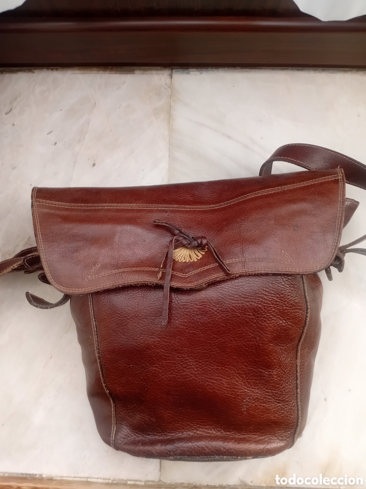 Vintage: Bolso de piel autentica de la firma Lucio Herrezuelo