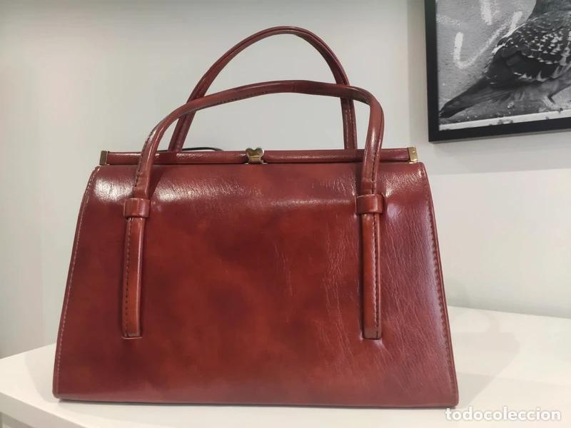 Vintage: Bolso de piel vintage a&ntilde;os 50/60